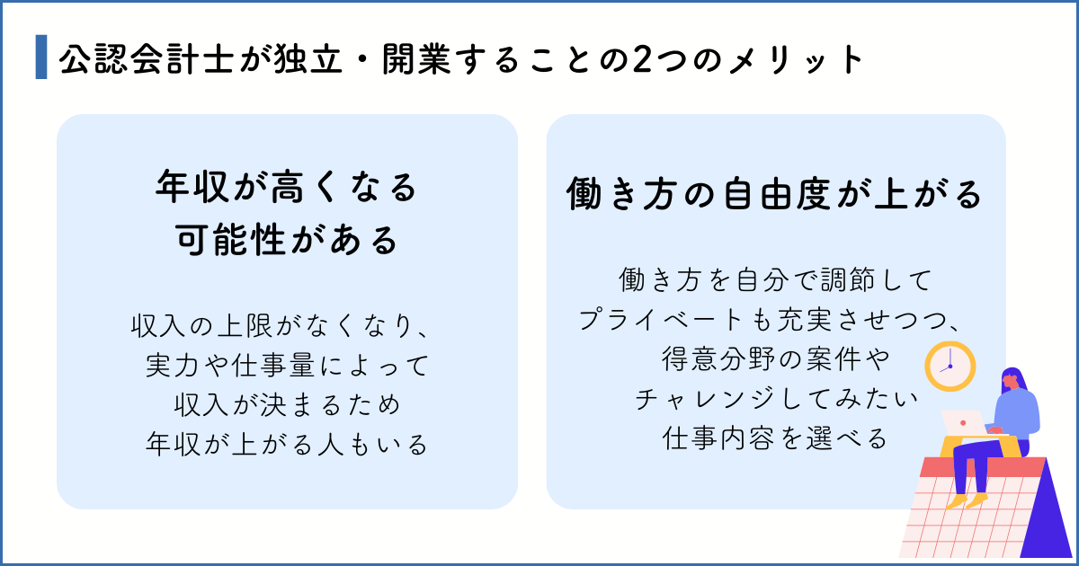 公認会計士が独立・開業することの2つのメリット